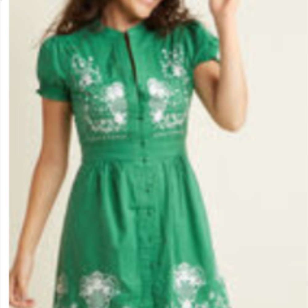 ModCloth Needlework A-Line Dress
